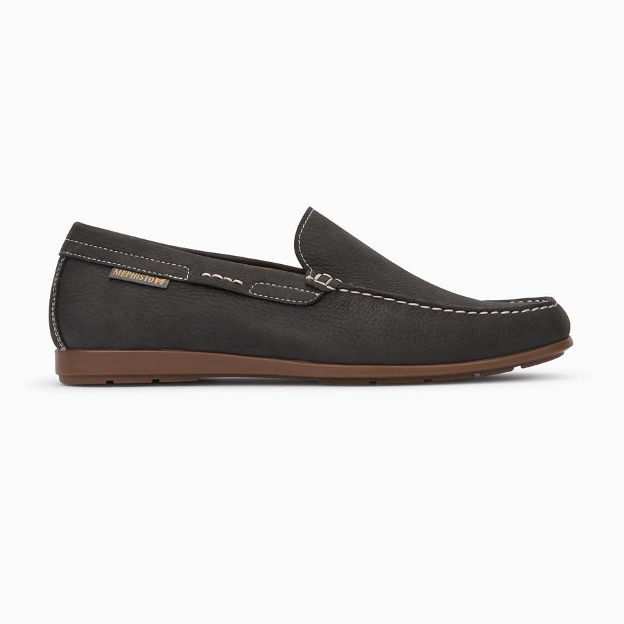 Mephisto ALGORAS Nubuck Sko 6153480-UE - Båtsko Herre Dyp Grå